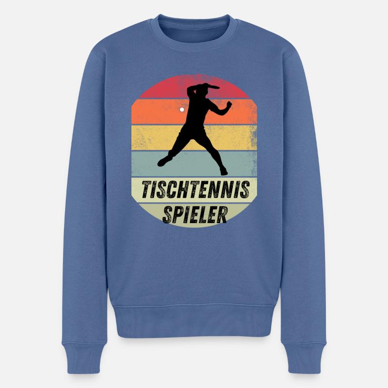 Tischtennisspieler - Männer Premium Bio Pullover - Taubenblau