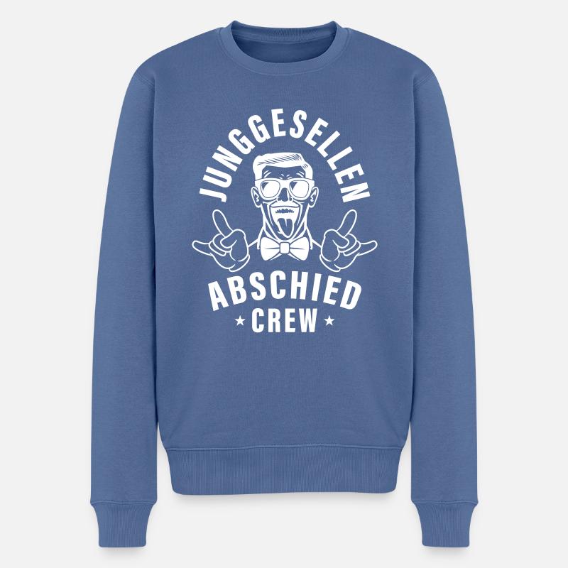 Junggesellenabschied Crew - Männer Premium Bio Pullover - Taubenblau