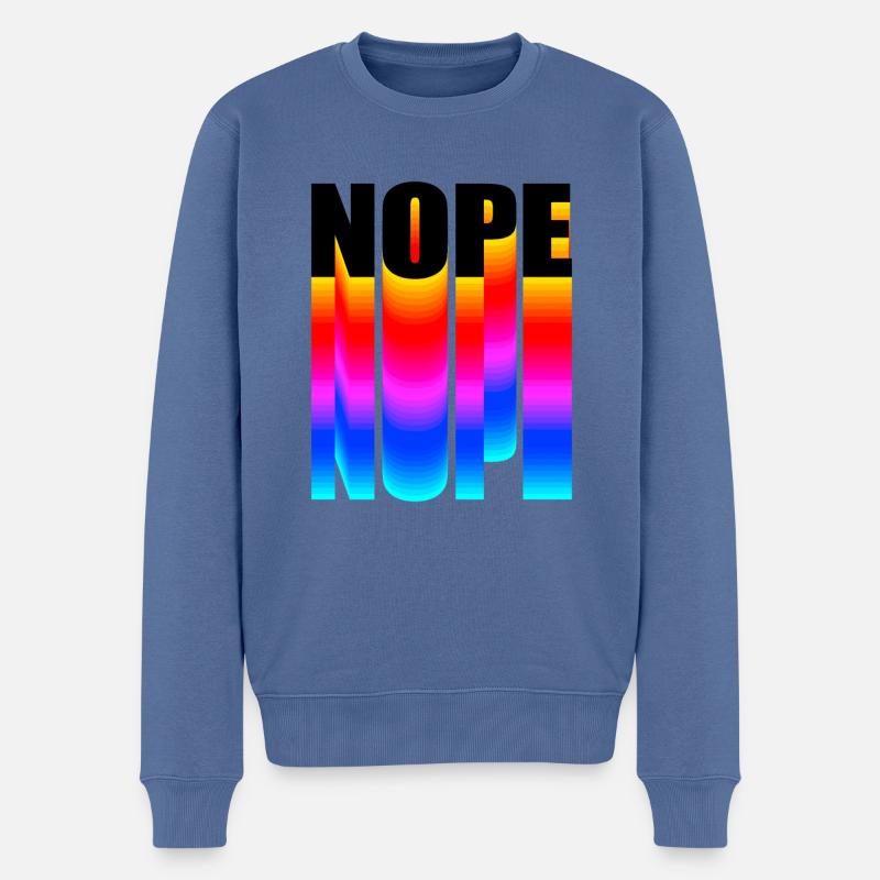Nope NOPE nope - Männer Premium Bio Pullover - Taubenblau
