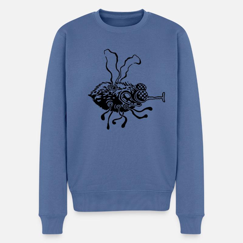 Dicker Brummer - Männer Premium Bio Pullover - Taubenblau