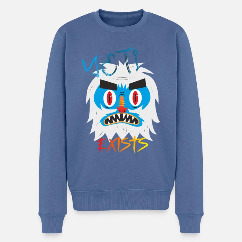 Monster-Yeti existiert! - Männer Premium Bio Pullover - Taubenblau