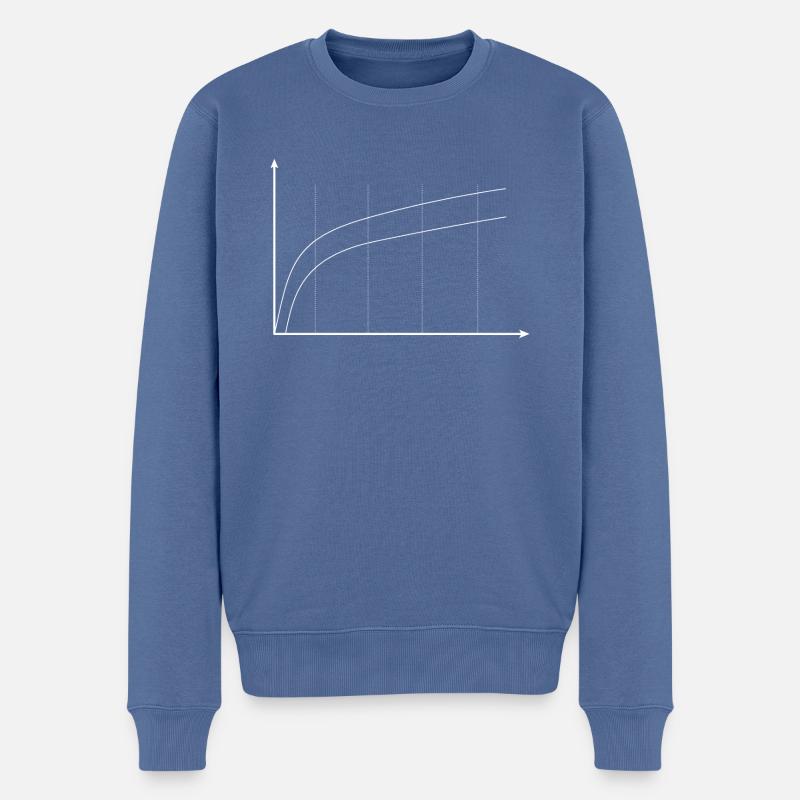 Rainbow Chart minimalistic - Männer Premium Bio Pullover - Taubenblau