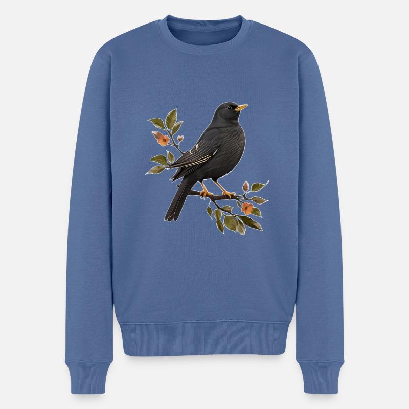 Merle - Pull Premium bio Homme - bleu pigeon