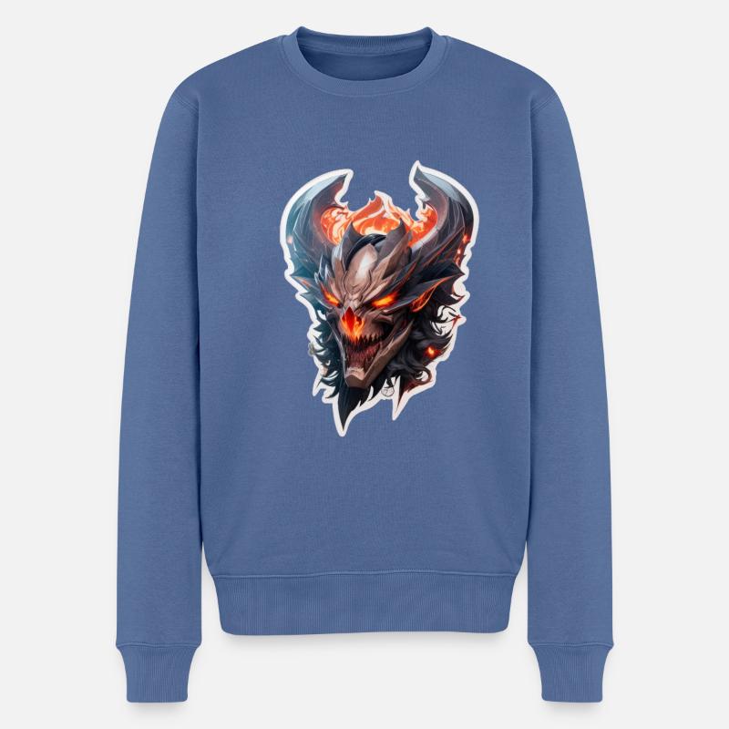 Halloween Todesengel - Männer Premium Bio Pullover - Taubenblau