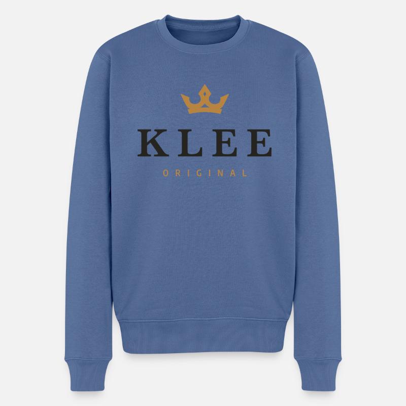 Klee Original Familienlogo - Männer Premium Bio Pullover - Taubenblau