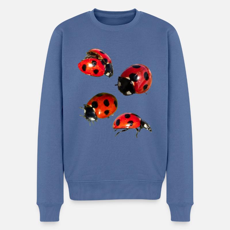 4 coccinelles - Pull Premium bio Homme - bleu pigeon