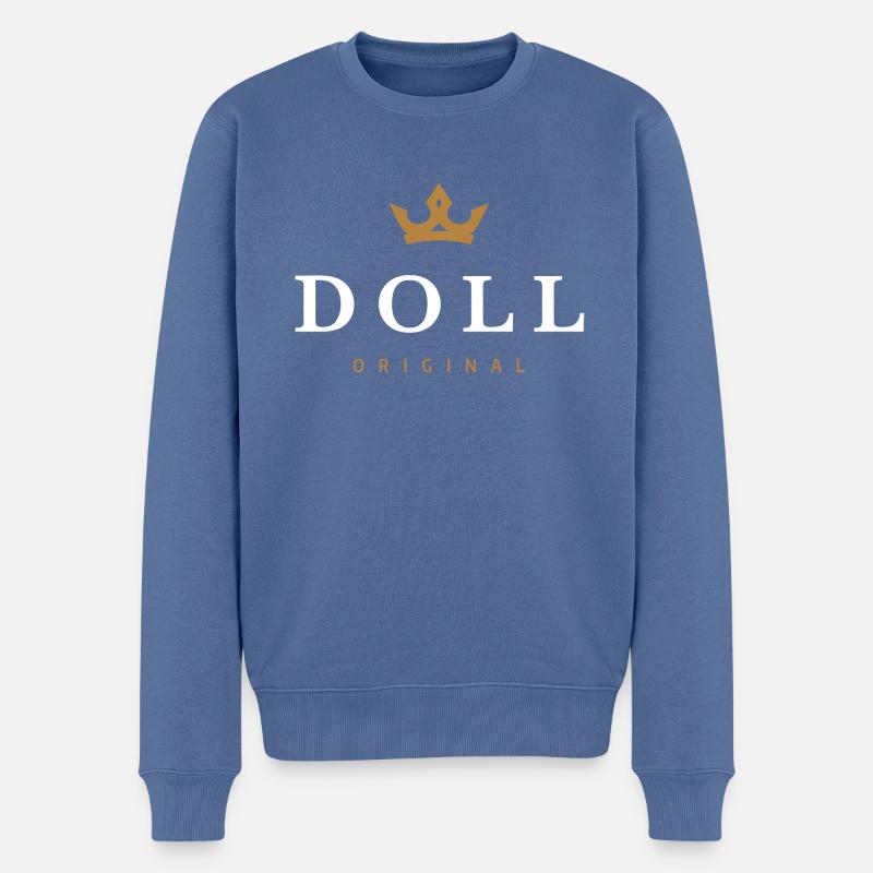 Doll Original Familienlogo - Männer Premium Bio Pullover - Taubenblau
