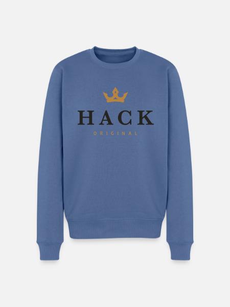 Hack Original Family Logo - Men's Premium Organic Jumper - stone blue