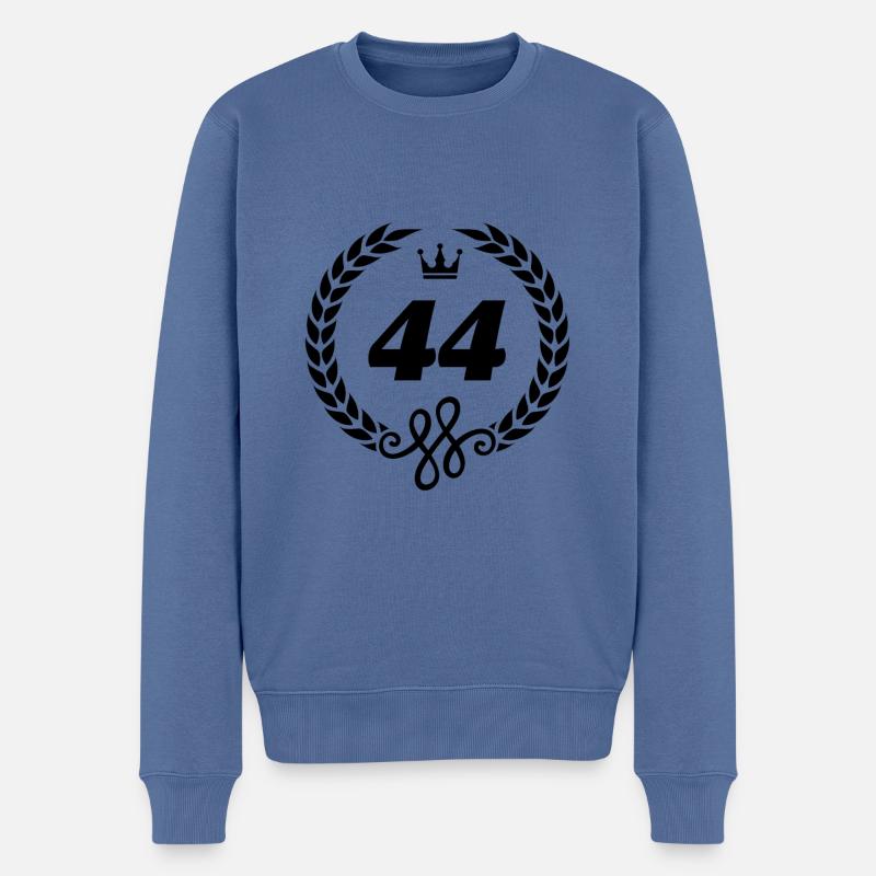 44 ans symbole couronne - Pull Premium bio Homme - bleu pigeon