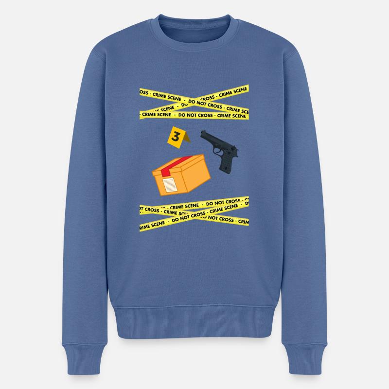 Spurensicherung - Kripo Polizei Kriminaltechnik - Männer Premium Bio Pullover - Taubenblau