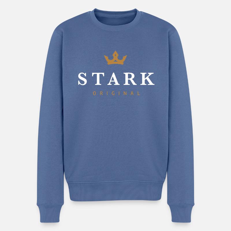 Stark Original Familienlogo - Männer Premium Bio Pullover - Taubenblau