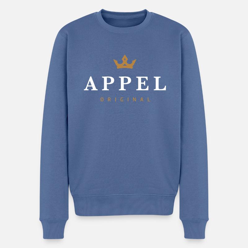 Appel Original Familienlogo - Männer Premium Bio Pullover - Taubenblau
