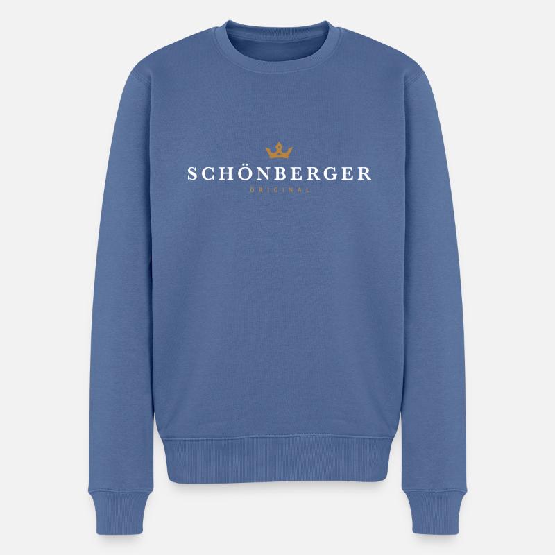 Schönberger Original Familienlogo - Männer Premium Bio Pullover - Taubenblau