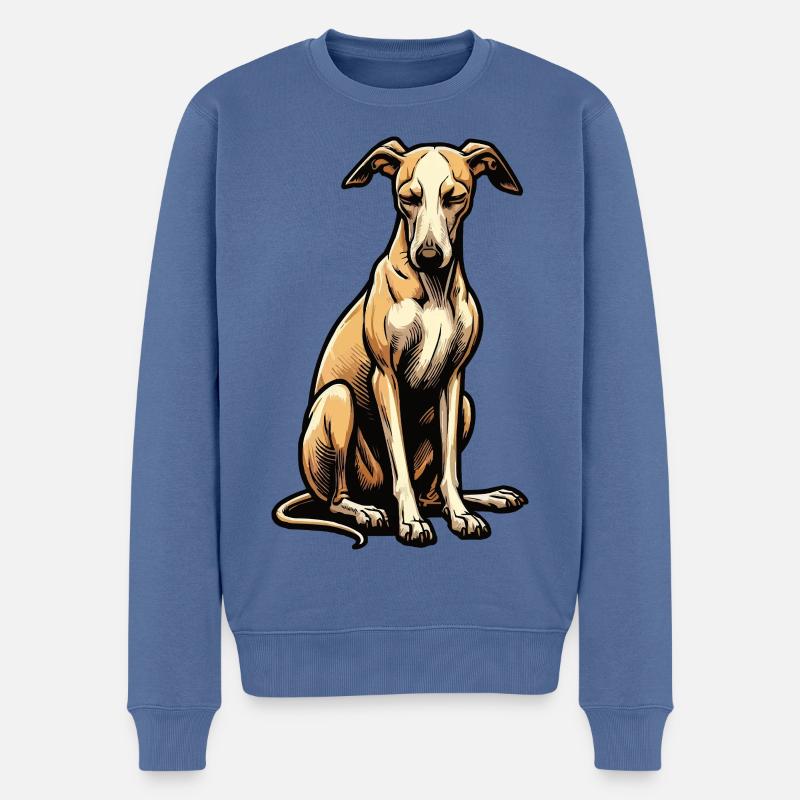 Whippet Windhund Whippets Windhundbesitzer - Männer Premium Bio Pullover - Taubenblau