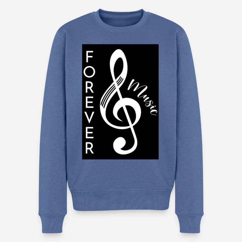 Affiche de musique pour toujours - Pull Premium bio Homme - bleu pigeon