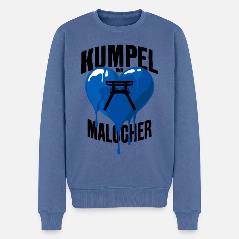 KUMPEL UND MALOCHER RUHRPOTT RUHRGEBIET - Männer Premium Bio Pullover - Taubenblau
