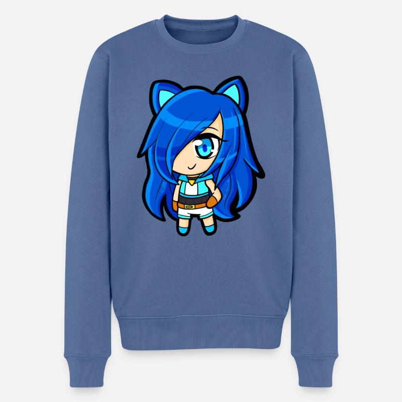 Funneh Chibi - Männer Premium Bio Pullover - Taubenblau