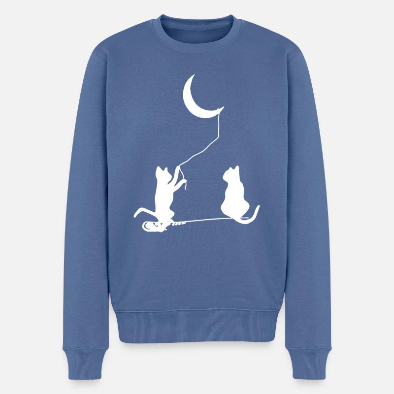 Hund Dog - Männer Premium Bio Pullover - Taubenblau
