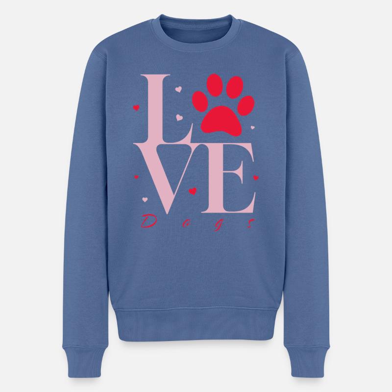 Hundeliebe @ Markus - Männer Premium Bio Pullover - Taubenblau