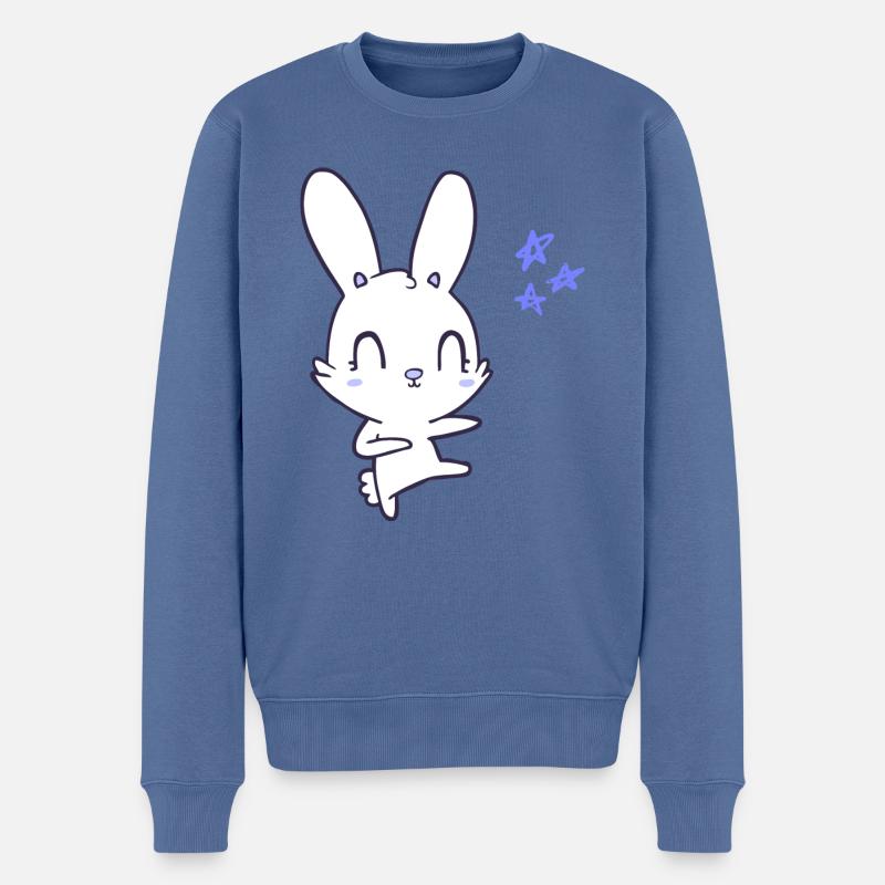 Conception de lapin - Pull Premium bio Homme - bleu pigeon