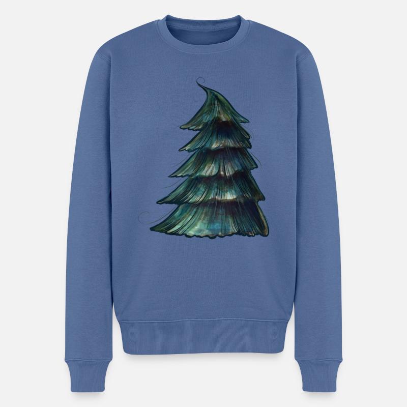 Épinette bleue à feuilles persistantes - Pull Premium bio Homme - bleu pigeon