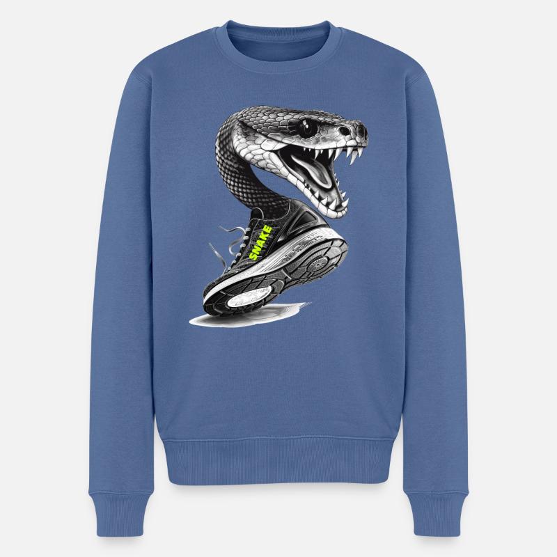 Serpent - Pull Premium bio Homme - bleu pigeon