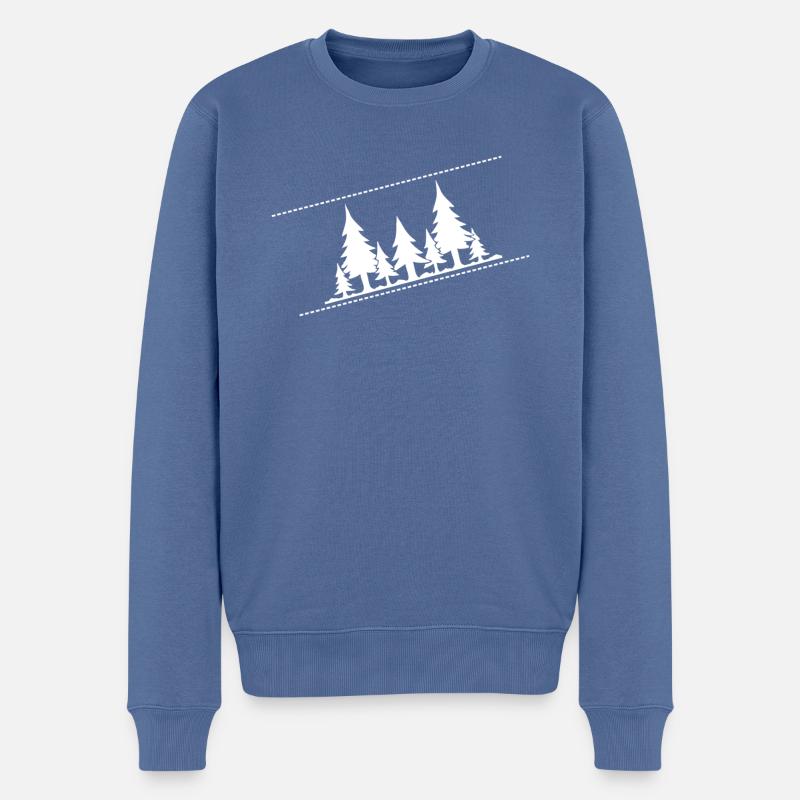 Wald - Männer Premium Bio Pullover - Taubenblau