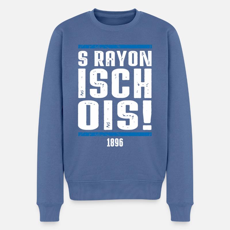 S Rayon - Männer Premium Bio Pullover - Taubenblau