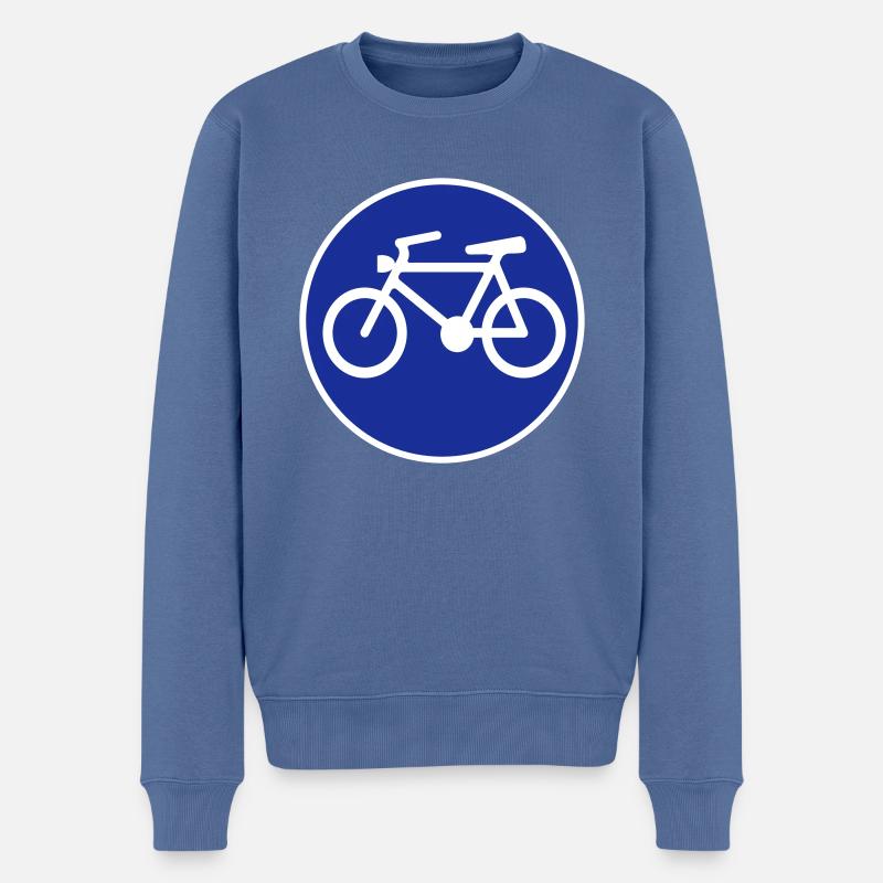 Vélo - Pull Premium bio Homme - bleu pigeon