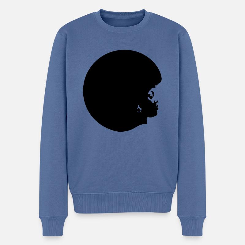 Aretha Franklin - Pull Premium bio Homme - bleu pigeon