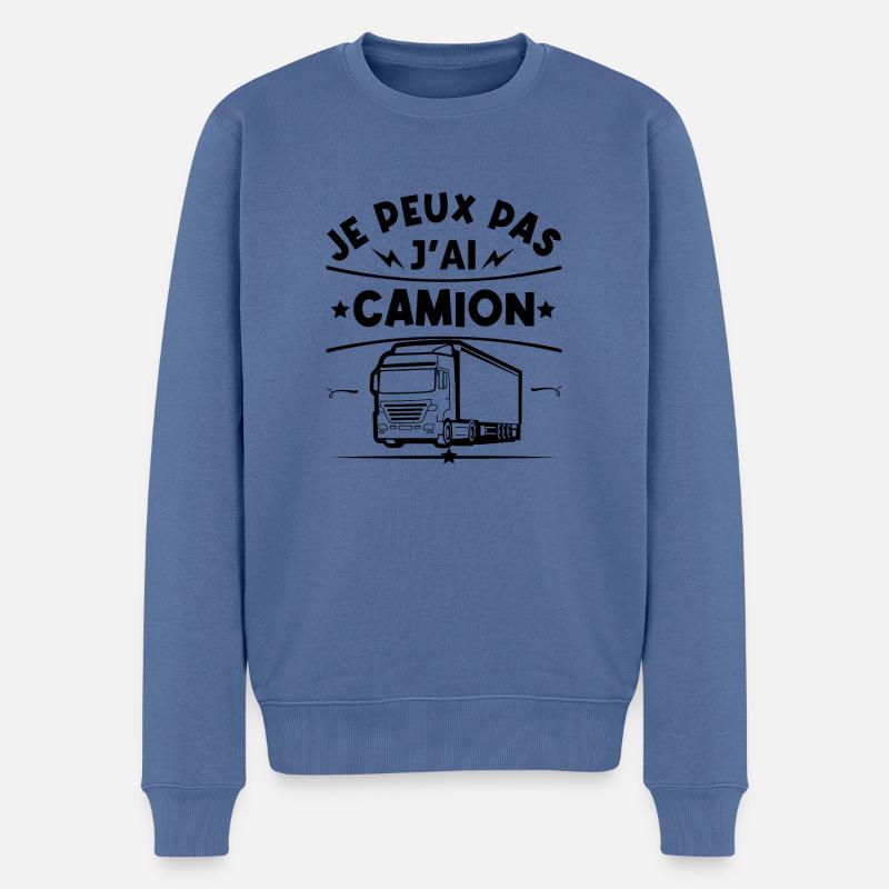 Je Peux Pas J'ai Camion - Pull Premium bio Homme - bleu pigeon