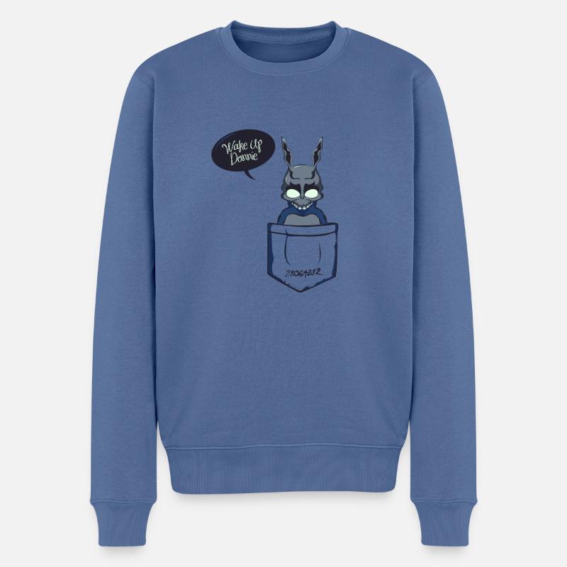 Wake Up - Pull Premium bio Homme - bleu pigeon