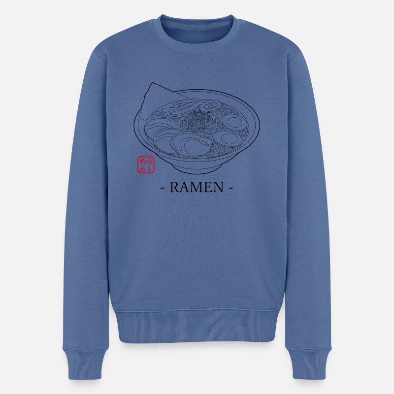 Ramen - Männer Premium Bio Pullover - Taubenblau