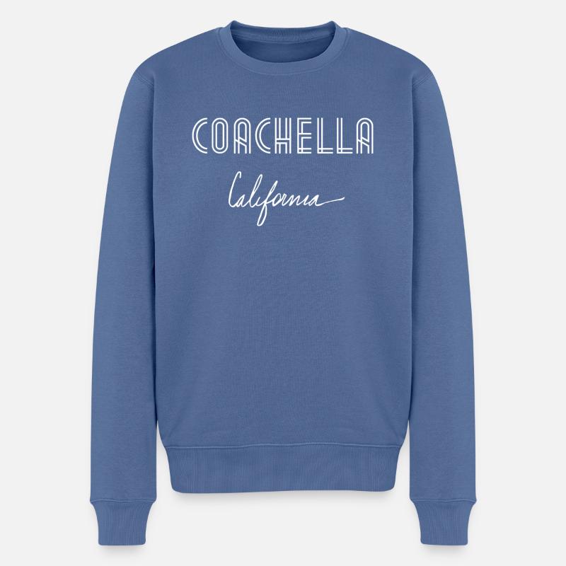 COACHELLA - Pull Premium bio Homme - bleu pigeon