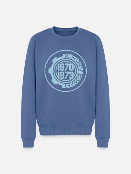 Dourou: An Algerian cent (1ct) - Men's Premium Organic Jumper - stone blue