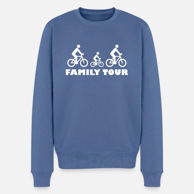 Circuit en famille - Conception de vélos - Pull Premium bio Homme - bleu pigeon