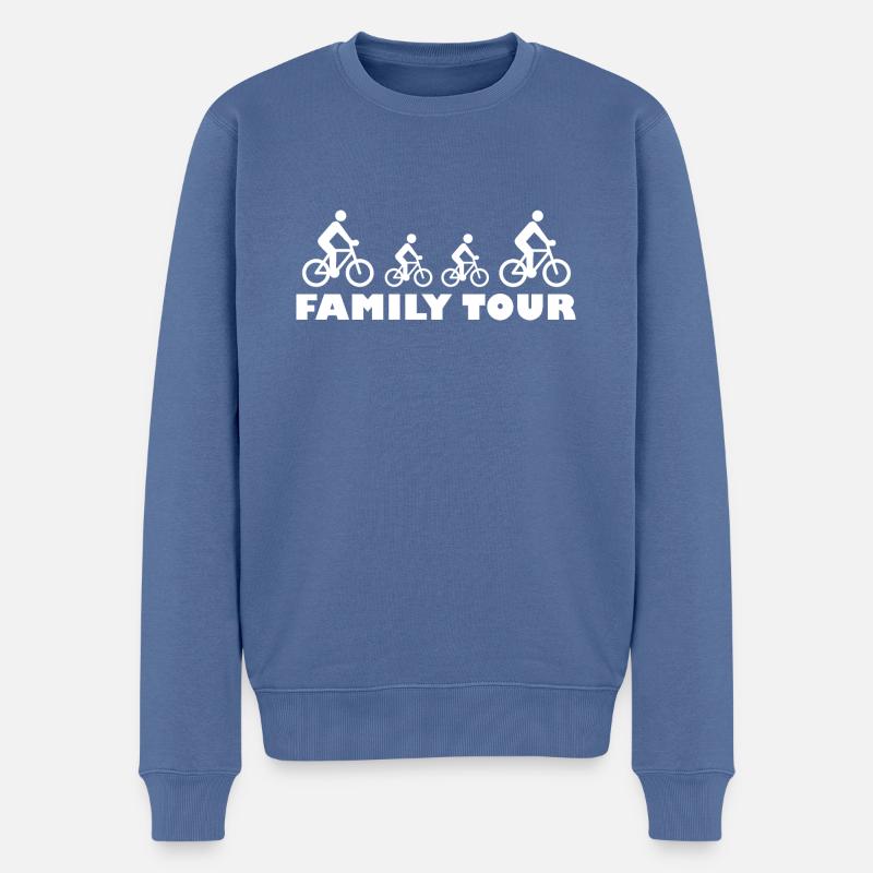 Circuit en famille - Conception de vélos - Pull Premium bio Homme - bleu pigeon