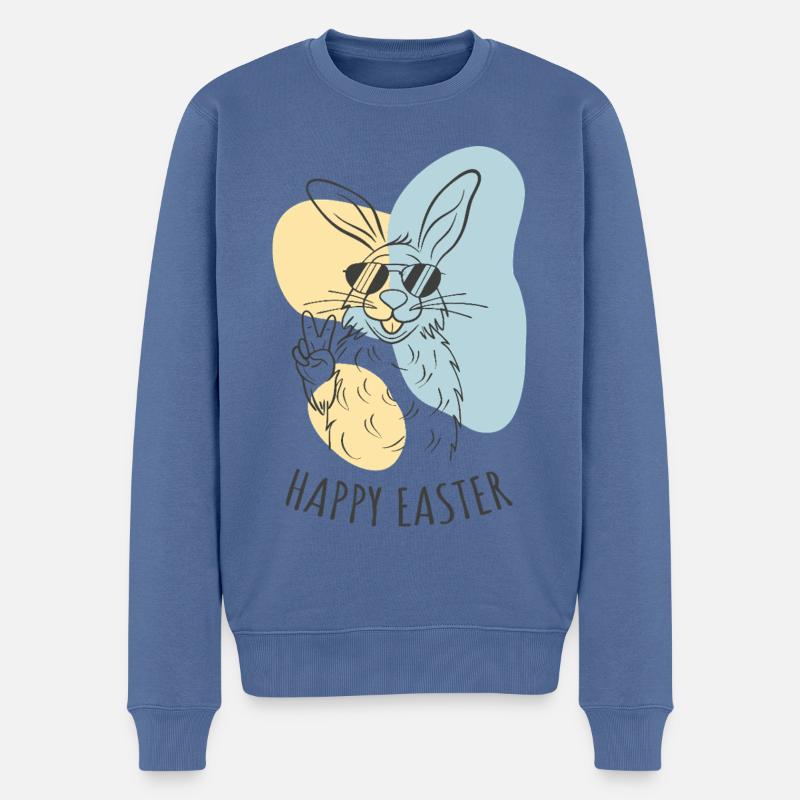 Happy Easter - Easter Bunny - Easter Egg - Gift - Men's Premium Organic Jumper - stone blue