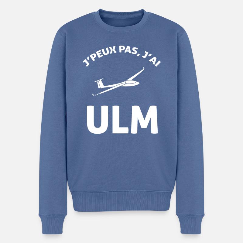 JE PEUX J AI ULM - Pull Premium bio Homme - bleu pigeon