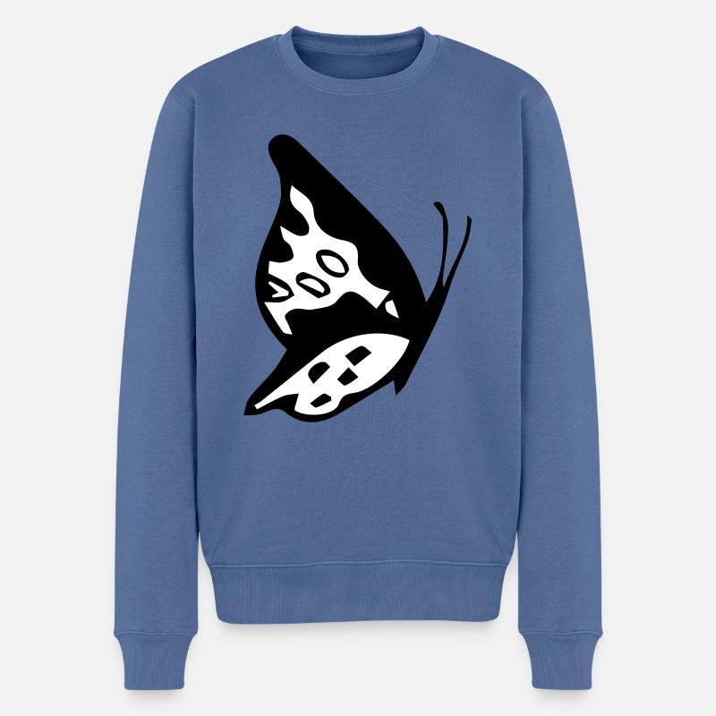 papillon - Pull Premium bio Homme - bleu pigeon