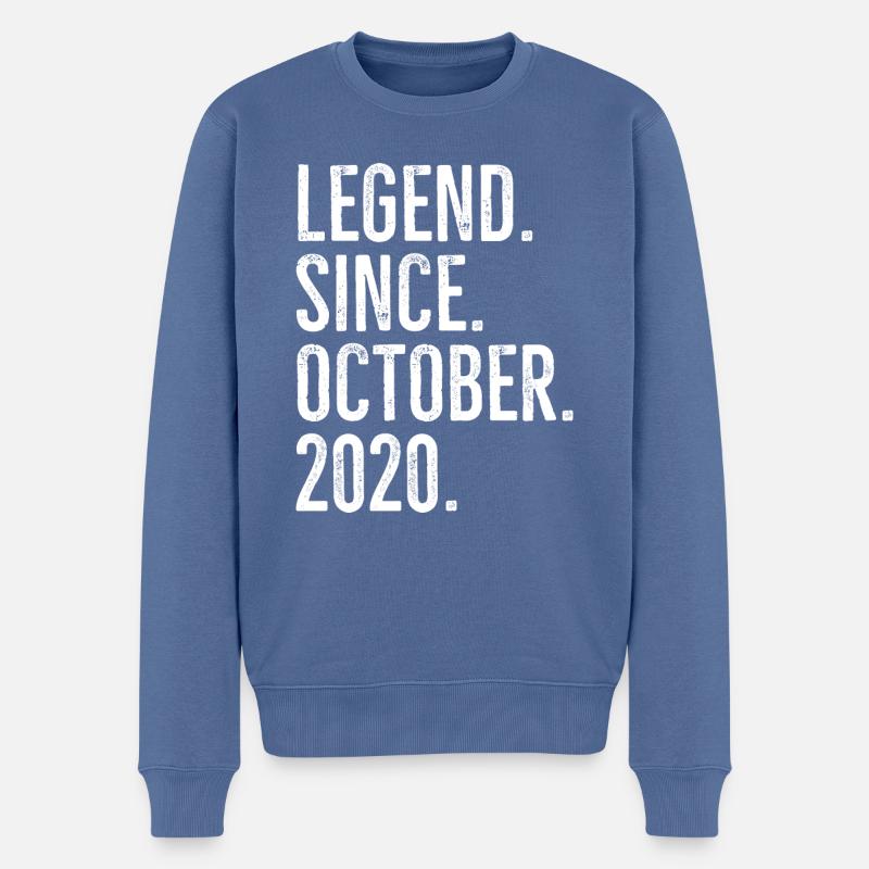 Légende depuis octobre 2020 - Pull Premium bio Homme - bleu pigeon