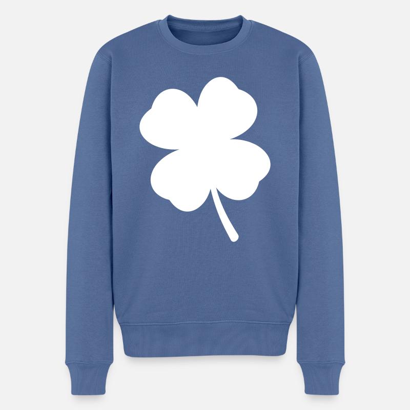 Symbole Cloverleaf - Pull Premium bio Homme - bleu pigeon