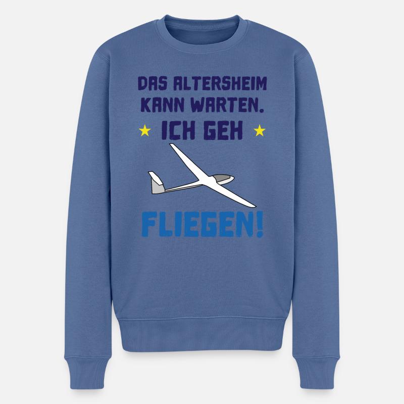 das altersheim kann warten - Männer Premium Bio Pullover - Taubenblau