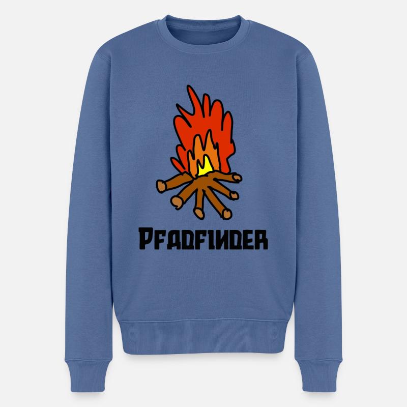 pfadfinder - Männer Premium Bio Pullover - Taubenblau