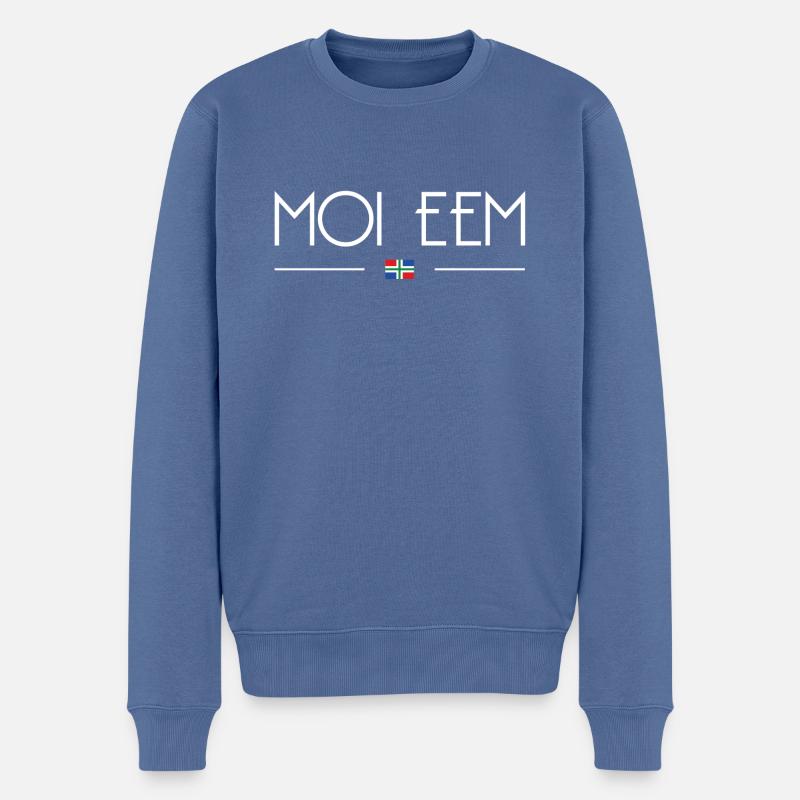 Moi Eem! - Pull Premium bio Homme - bleu pigeon