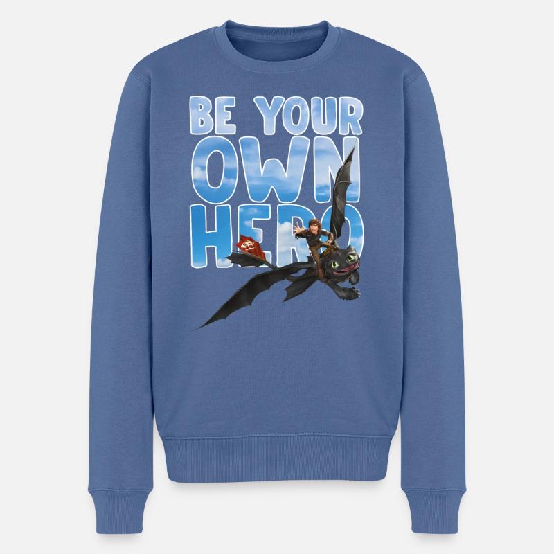 Drachenzähmen Leicht Gemacht Sei Dein Eigener Held - Männer Premium Bio Pullover - Taubenblau