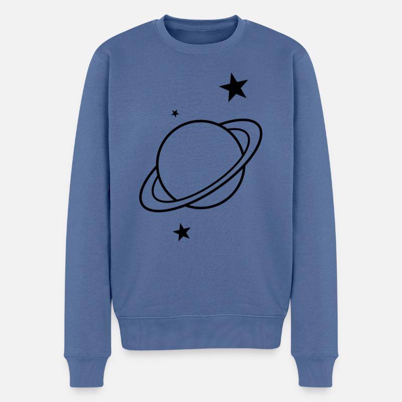 Planète - Pull Premium bio Homme - bleu pigeon