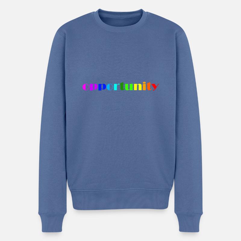 Opportunity - Männer Premium Bio Pullover - Taubenblau