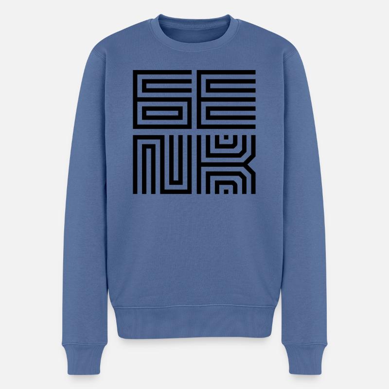 Genk - Männer Premium Bio Pullover - Taubenblau
