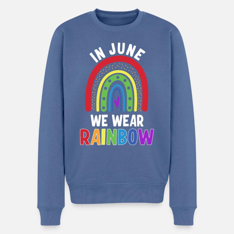 LGBT - Männer Premium Bio Pullover - Taubenblau
